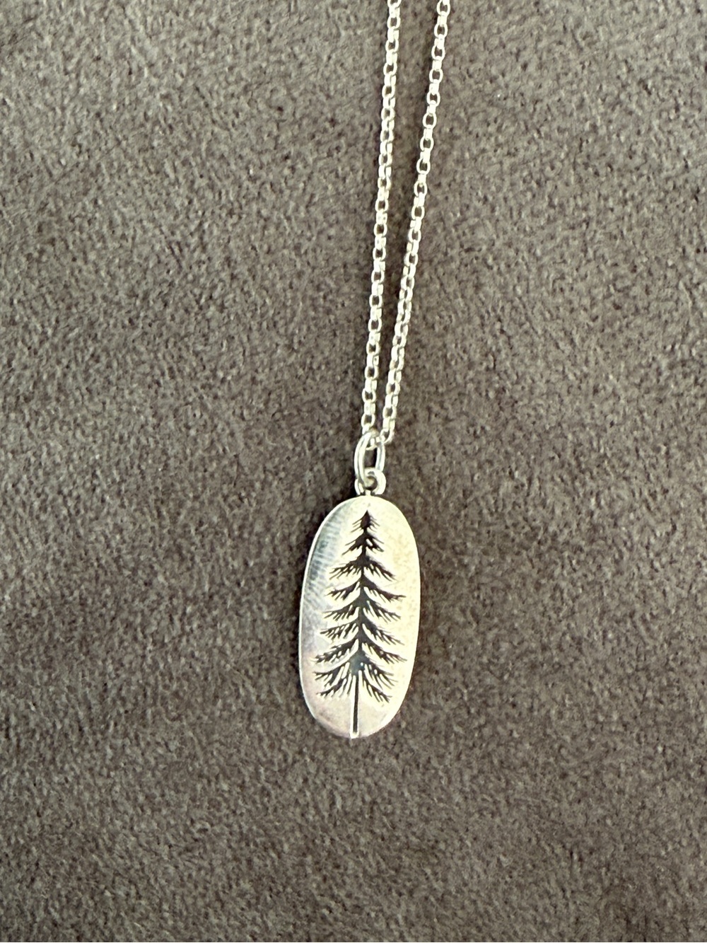 Silver Tree Pendant Necklace - Minimalist Women's Jewelry